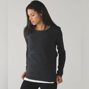 Lululemon Go Endeavor Long Sleeve Pullover -
Heathered Black